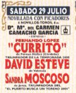 Rese�a del festejo. Antonio Jos� Blanco sustituy� a Currito