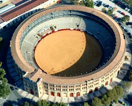 Vista aerea de la Plaza Real de El Puerto